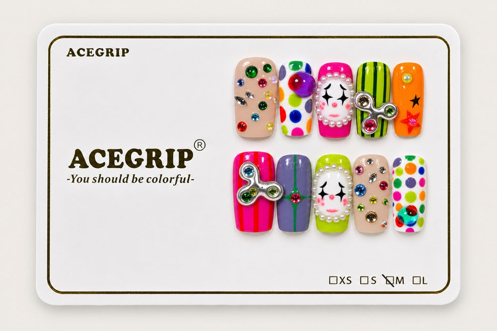 Color Circuit - Colorful 3D Press-On Nails