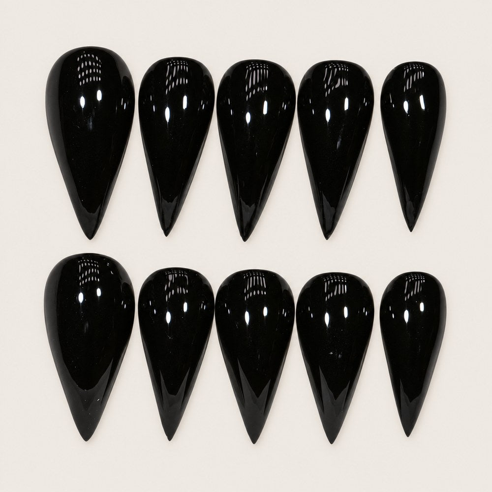 Onyx Essentials - Black Solid Color Press-On Nails