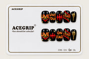 ACEGRIP Onyx Backstage, style AN8043, complete 10-nail set on its presentation card