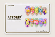 ACEGRIP Rose Candy, style AN8060, complete 10-nail set on its presentation card