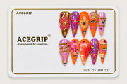 ACEGRIP Rose Garden, style AN8068, complete 10-nail set on its presentation card