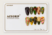 ACEGRIP Onyx Marble, style AN8069, complete 10-nail set on its presentation card