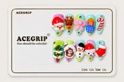 ACEGRIP Rose Holiday Expressions, style AN8085, complete 10-nail set on its presentation card