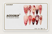 ACEGRIP Blush Bloom, style AN8094, complete 10-nail set on its presentation card
