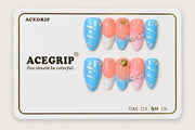 ACEGRIP Azure Tide, style AN8113, complete 10-nail set on its presentation card