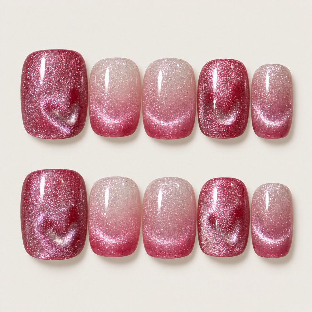 Rose Gleam - Pink Ombre Press-On Nails