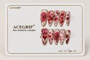 ACEGRIP Ivory Bloom, style BF4054, complete 10-nail set on its presentation card