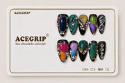 ACEGRIP Midnight Jewels, style CL1211, complete 10-nail set on its presentation card