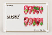 ACEGRIP Rose Clover, style CL1222, complete 10-nail set on its presentation card