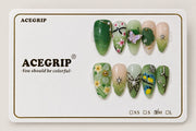 ACEGRIP Jade Petals, style CL1223, complete 10-nail set on its presentation card