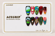 ACEGRIP Onyx Scenes, style DC6004, complete 10-nail set on its presentation card