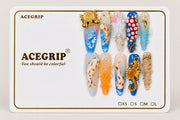 ACEGRIP Azure Coast, style DC6009, complete 10-nail set on its presentation card