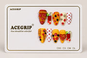 ACEGRIP Scarlet Pizza, style DC6015, complete 10-nail set on its presentation card