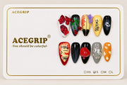 ACEGRIP Onyx Cherry, style DC6044, complete 10-nail set on its presentation card
