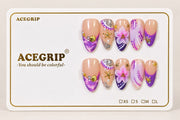 ACEGRIP Blush Seaside, style DC6051, complete 10-nail set on its presentation card