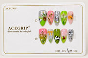 ACEGRIP Jade Garden, style DC6064, complete 10-nail set on its presentation card