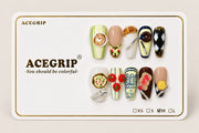 ACEGRIP Cream Diner, style DX7021, complete 10-nail set on its presentation card