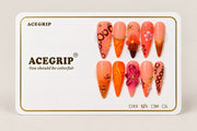 ACEGRIP Blush Petal Loops, style DX7042, complete 10-nail set on its presentation card