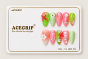 ACEGRIP Rose Butterfly Petals, style DX7043, complete 10-nail set on its presentation card