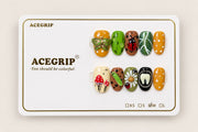 ACEGRIP Lemon Mushroom, style DX7051, complete 10-nail set on its presentation card
