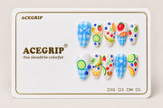 ACEGRIP Azure Fruit Market, style DX7092, complete 10-nail set on its presentation card