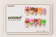 ACEGRIP Rose Companions Treats, style FD9016, complete 10-nail set on its presentation card