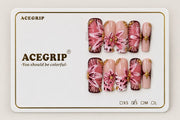 ACEGRIP Rose Blossom Spotted, style FD9021, complete 10-nail set on its presentation card