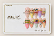 ACEGRIP Blush Rings, style FD9024, complete 10-nail set on its presentation card