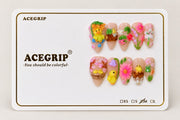 ACEGRIP Blush Duck Pond, style FD9030, complete 10-nail set on its presentation card
