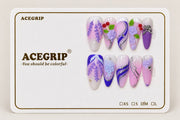 ACEGRIP Ivory Petal Cherry, style FD9033, complete 10-nail set on its presentation card