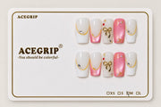 ACEGRIP Ivory Tips, style FD9041, complete 10-nail set on its presentation card