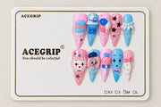 ACEGRIP Rose Candy Balloons, style FD9043, complete 10-nail set on its presentation card