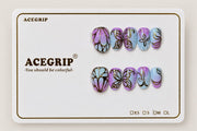 ACEGRIP Violet Butterfly, style FD9056, complete 10-nail set on its presentation card