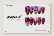 ACEGRIP Violet Bloom, style FD9060, complete 10-nail set on its presentation card