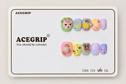 ACEGRIP Mint Companions, style FD9064, complete 10-nail set on its presentation card