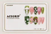 ACEGRIP Jade Mushroom Butterfly, style GH14004, complete 10-nail set on its presentation card