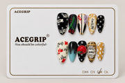 ACEGRIP Onyx Polka, style GH14006, complete 10-nail set on its presentation card