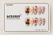ACEGRIP Blush Deer, style GH14007, complete 10-nail set on its presentation card