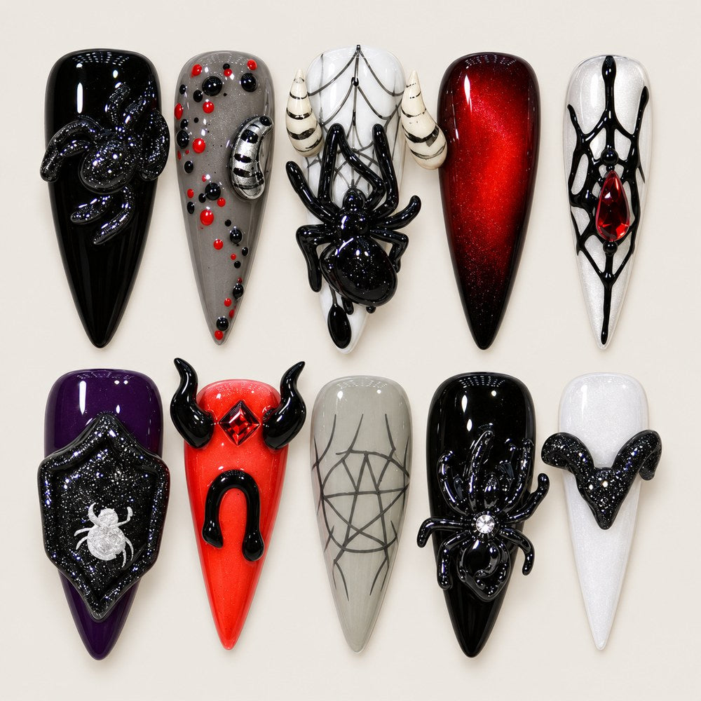 黑色蜘蛛与蛛网穿戴甲 - Onyx Spiders