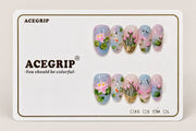 ACEGRIP Violet Petal Fish Tales, style GH14017, complete 10-nail set on its presentation card