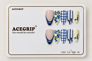 ACEGRIP Blush Petal Bow, style GH14027, complete 10-nail set on its presentation card