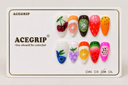 ACEGRIP Ivory Fruit Market, style HM5014, complete 10-nail set on its presentation card