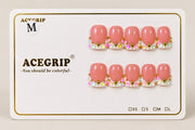 ACEGRIP Rose French Pearls, style HM5027, complete 10-nail set on its presentation card