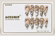 ACEGRIP Blush Chain, style HM5029, complete 10-nail set on its presentation card