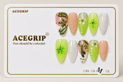 ACEGRIP Blush Blossom Branches, style HM5057, complete 10-nail set on its presentation card