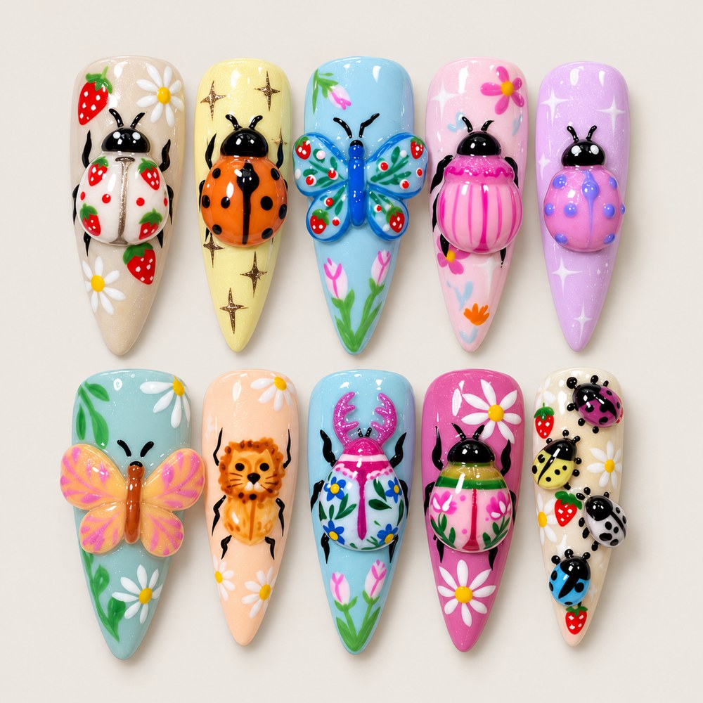 白色昆虫与蝴蝶穿戴甲 - Ivory Insect Garden