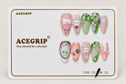 ACEGRIP Rose Companions Roses, style JH13022, complete 10-nail set on its presentation card