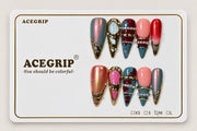 ACEGRIP Lagoon Rings, style NB15002, complete 10-nail set on its presentation card