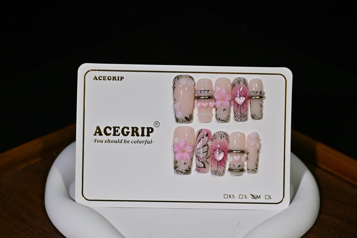 ACEGRIP Blush Petal Hearts, style NB15003, original product photograph