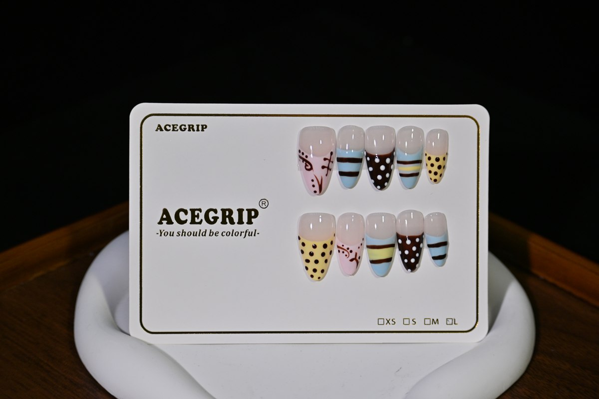 ACEGRIP Blush French Polka, style WE16007, original product photograph